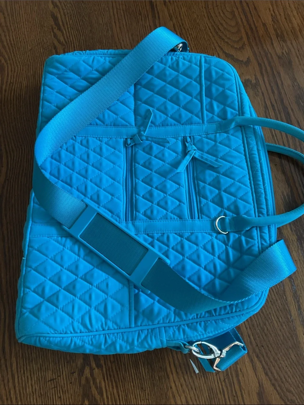 Vera Bradley Quilted Turquoise Laptop Tote